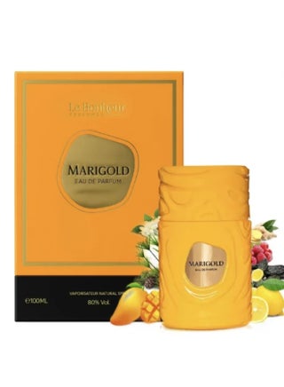 Le Bonheur Perfumes Marigold Eau De Parfum 100 ml Unisex Luxury Tropical Oriental Woody Perfume Long Lasting Fragrance with Mango Red Fruits Lemon Ginger Jasmine Cedar Amber Musk Premium Perfume